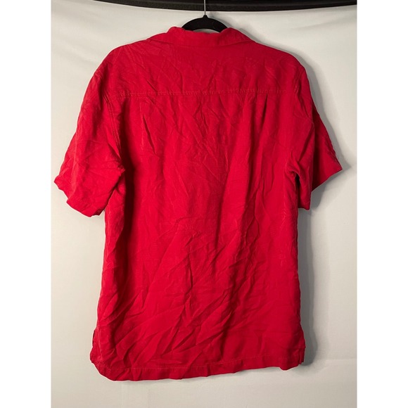 Tommy Bahama Red Silk Wisconsin Badgers Hawaiian Shirt Men's S/P - Picture 5 of 8